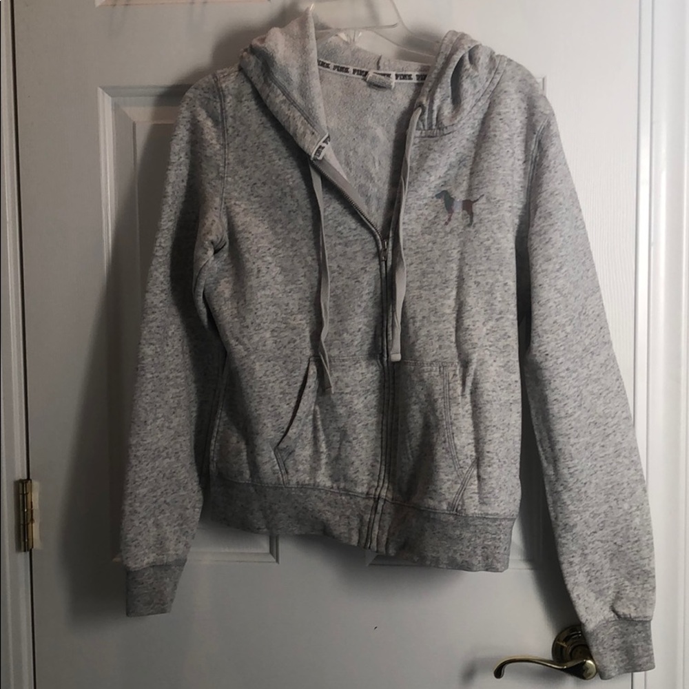 Gray Victoria’s Secret zip up sweater